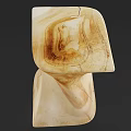 Unique Handcrafted Wooden Stool With Natural Wood Grain And Light Tone Design