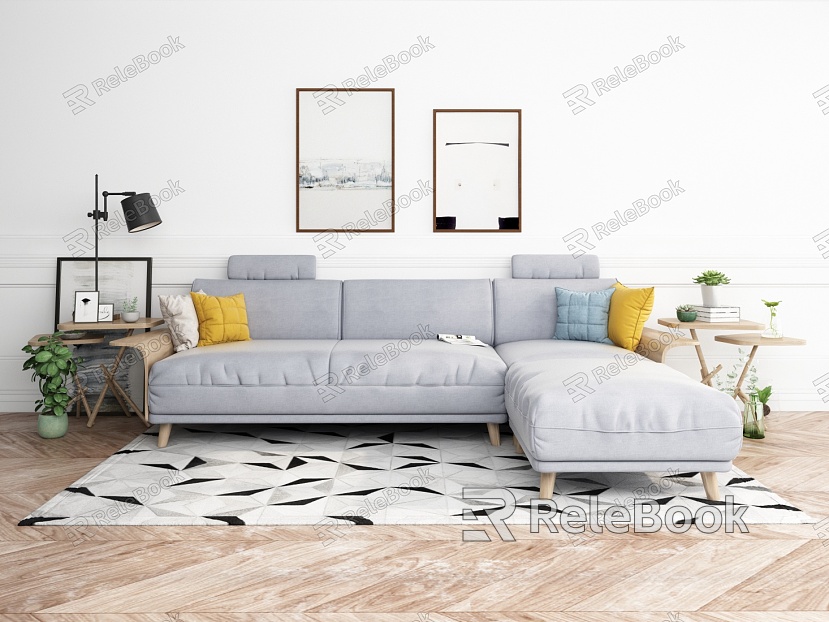 Nordic Corner Sofa Combination model