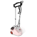 Garment Steamer with Pink Base Black Handle and Portable Design for Home Use