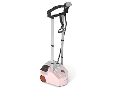 Garment Steamer with Pink Base Black Handle and Portable Design for Home Use 3d model