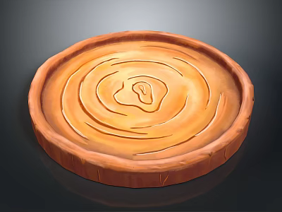 Plate Dinner Plate Wooden Dinner Plate Container Realistic 3d model