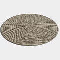 Dark and Light Woven Round Rugs for Modern Home Decor 3d model