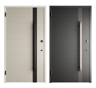 Single door entry door 3d model