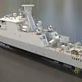 Cruise ship frigate warship destroyer warship missile ship low face number low model simple model game film and television class super realistic 3d model