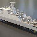 Cruise ship frigate warship destroyer warship missile ship ship low face number low model simple model game film and television class super realistic 3d model