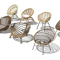 Stylish Woven Leisure Chairs With Various Rattan Designs For Outdoor Indoor Use