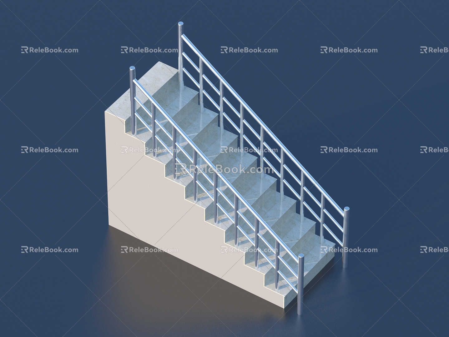 Handrail Step 3d model