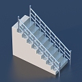 Handrail Step 3d model