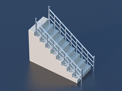 Handrail Step 3d model