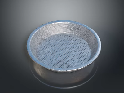 Round Aluminum Perforated Sieve Kitchen Tool For Cooking And Baking 3d model
