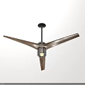 Modern Minimalist Wooden Blade Chandelier With Black Ceiling Base And Light