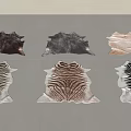 Stylish Animal Skin Shaped Rugs with Various Colors and Patterns for Home Interior