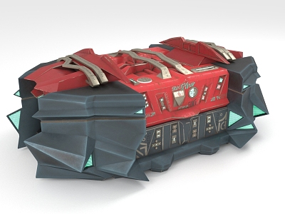 Sci-Fi Chest Storage Chest Treasure Chest Warrior Chest 3d model