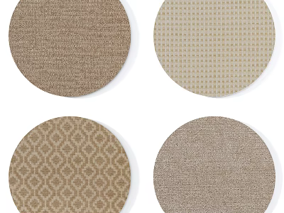 Round Rugs With Diverse Patterns Textures And Neutral Colors For Home Use 3d model