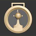 Light Luxury Trophy Gold Cup World Cup 3d model