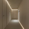 Modern Beauty Hair Salon Interior Design With Styling Chairs And Product Shelves