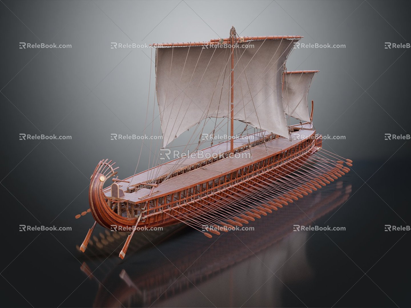 Jane European ship Greek warship armored ship 3d model