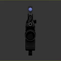 Sleek Black Modern Tactical Weapon With Futuristic Design And Structural Details