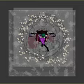 Game Movie Character With Green Hair Purple Wings Sitting On Throne Surrounded By Candles