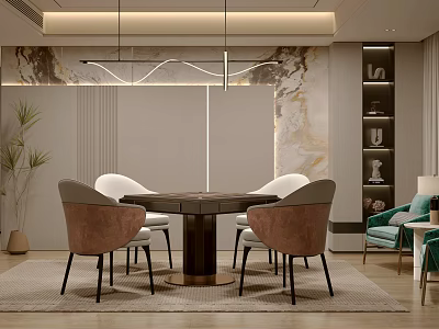 Modern Mahjong Room 3d model