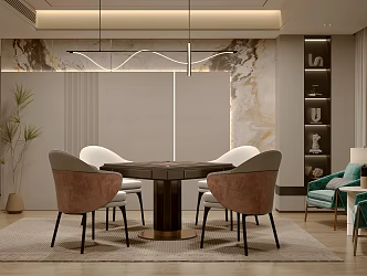 Modern Mahjong Room 3d model