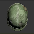 Camouflage Military Helmet With Born To Die Text And Bullet Accent