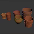 Terracotta Planters Various Sizes And Shapes Stackable Design For Home Garden Decor