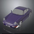 Purple Porsche Sports Car With Classic Design Shiny Exterior And Round Headlights
