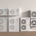 Air conditioning central modern external compressor 3d model