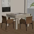 Mahjong Table and Chair Combination Mahjong Table Single Chair Mahjong Table 3d model