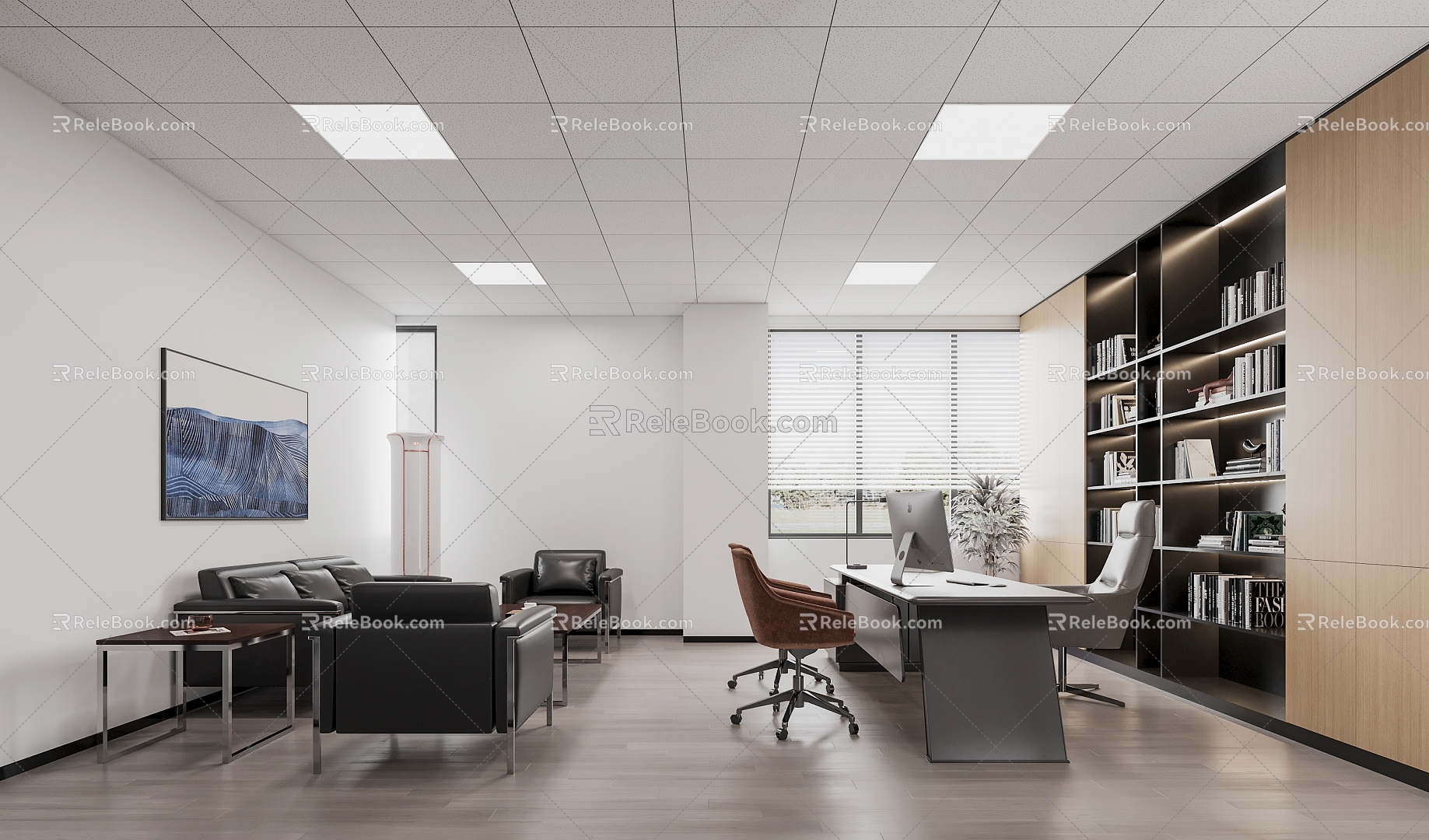 Modern Office Manager Room 3d model