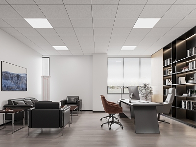 Modern Office Manager Room 3d model