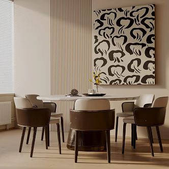 Modern table combination 3d model
