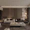 Modern Open Dining Living Room Interior Design With Marble Table Pendant Lights And Large Windows