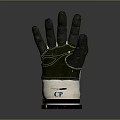 Daily Use Leather Glove With Black Palm White Wrist Design And CP Logo Detail