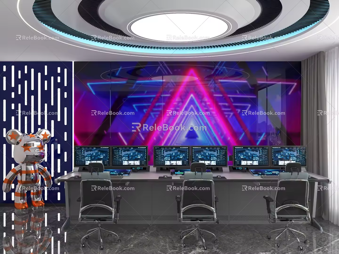 Monitoring room 3d model
