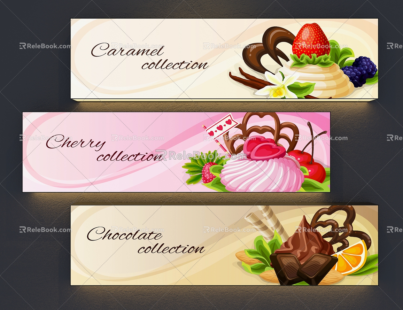 Light Box Ice Cream Advertising Light Box Ice Cream Light Box 3d model