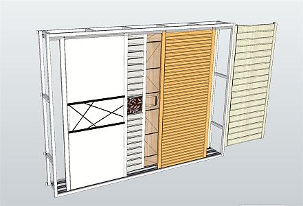 Modern Wardrobe Door 3d model