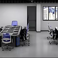Modern Monitoring Room Data Center 3d model