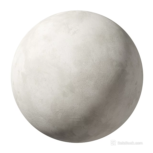 White Textured Sphere Component With Matte Finish For Architectural Decorative Use 3d model 