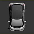 Modern White Two Seater Compact Car With Black Roof And Sleek Design