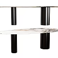 Modern Dining Table Lounge Table Marble Countertop Table Desk Office Desk 3d model