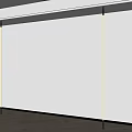 Minimalist Interior With White Wall Herringbone Wood Floor And Vertical Strip Lights