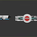 Clothing Accessories With Two Different Sizes Blue Ring White Red Black Wing Design Elements