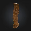 Natural Rustic Stone Wood Log with Unique Texture and Organic Shape