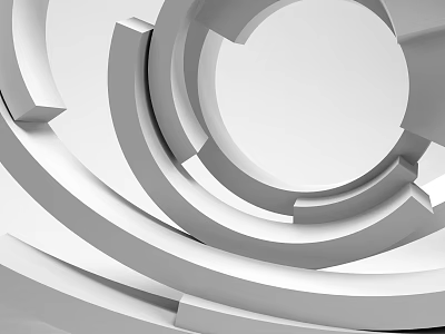 Modern Commercial Equipment Featuring Circular Geometric Structure And Design Elements 3d model