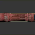 Red Flashlight Design With Textured Surface Lanyard Hole And Bottom Logo