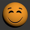 Yellow Smiley Face Decorative Ornament Set With Shiny Surface For Home Decoration