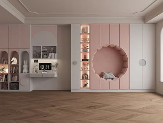 Two children's bookcase children's room wardrobe 3d model