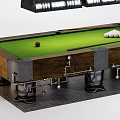Premium Wooden Billiard Table Sports Equipment With Green Felt Surface Balls And Cue Stick
